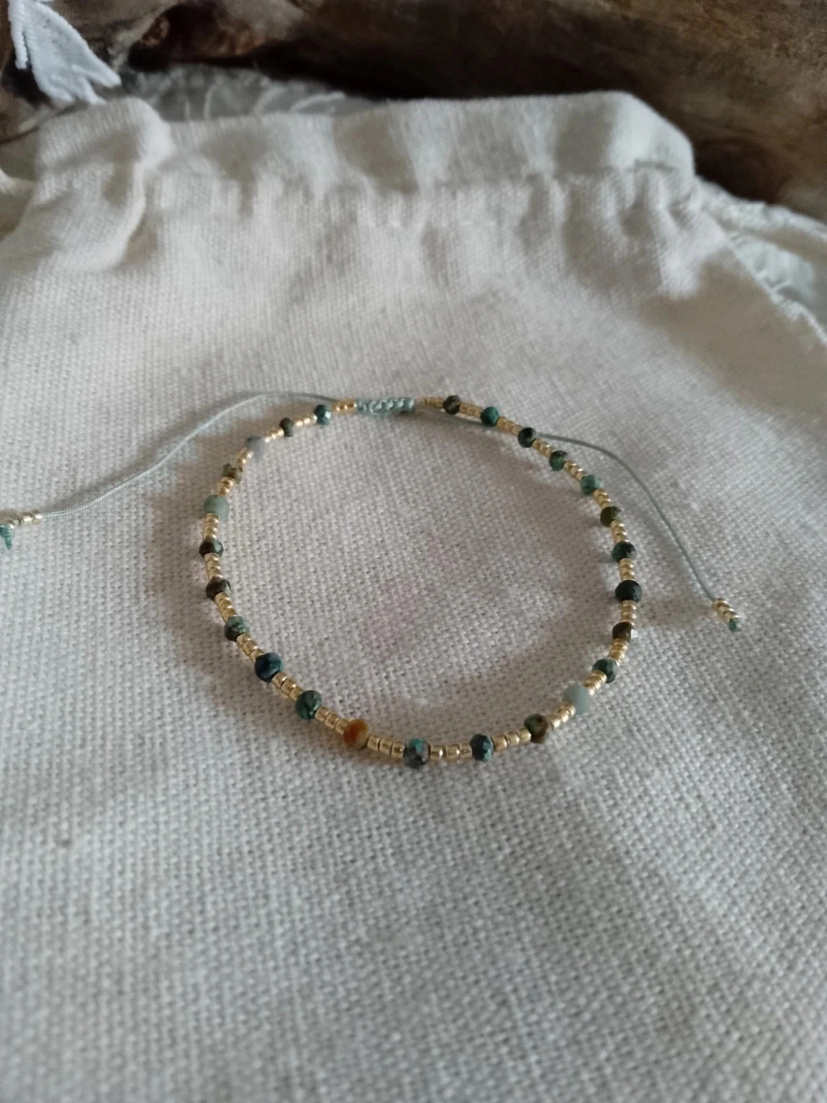 Bracelet pierres naturelles de turquoise africaine